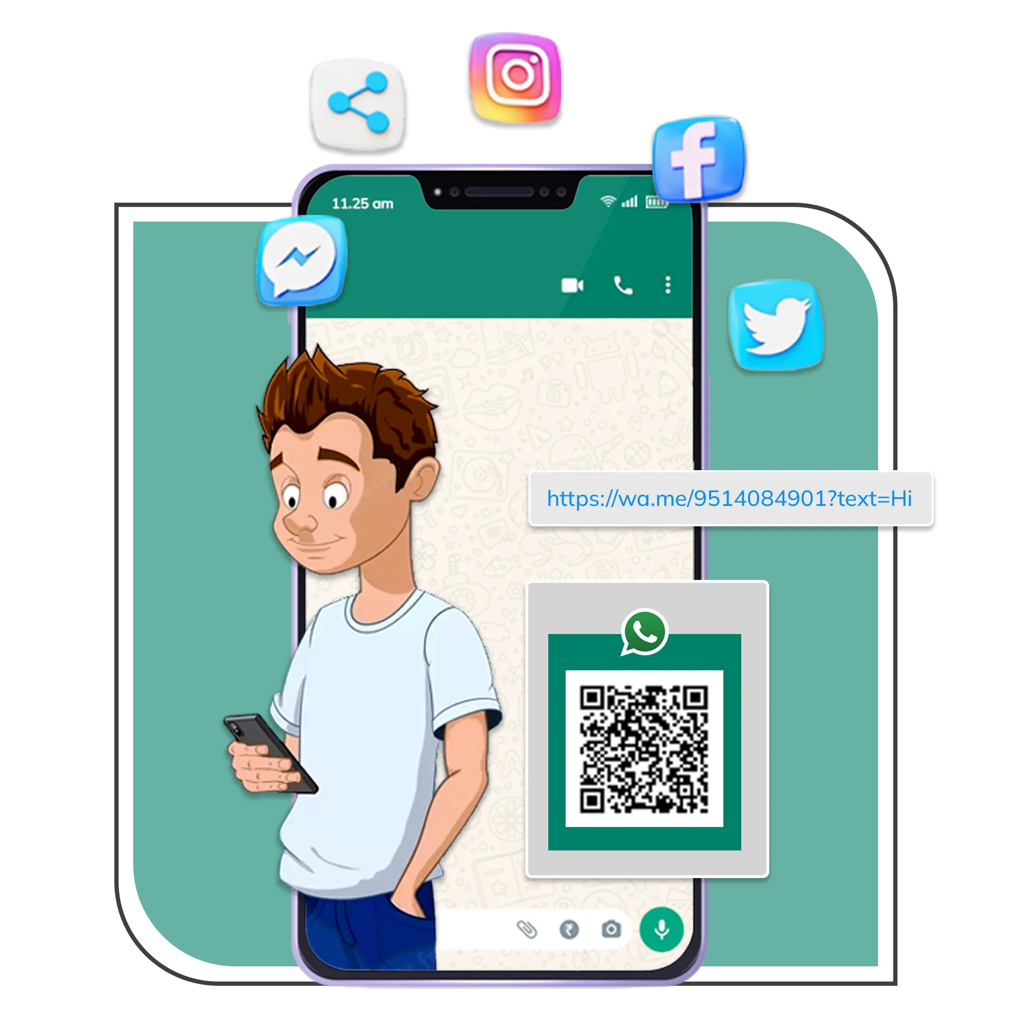 WhatsApp QR Code Generator 1 generate QR
