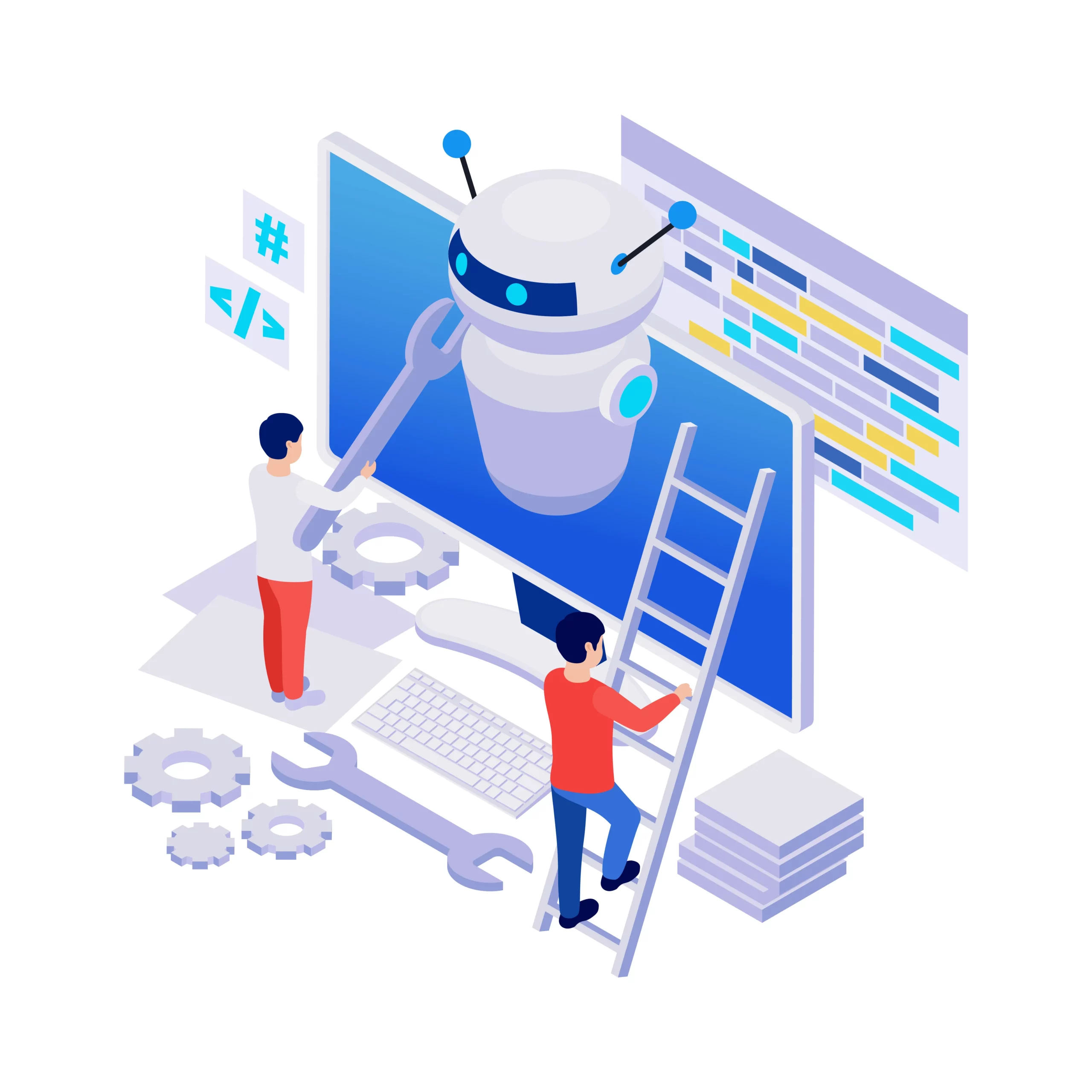 ROI Calculator 2 16717151 2002.i039.010 chatbot messenger ai isometric set 09 scaled