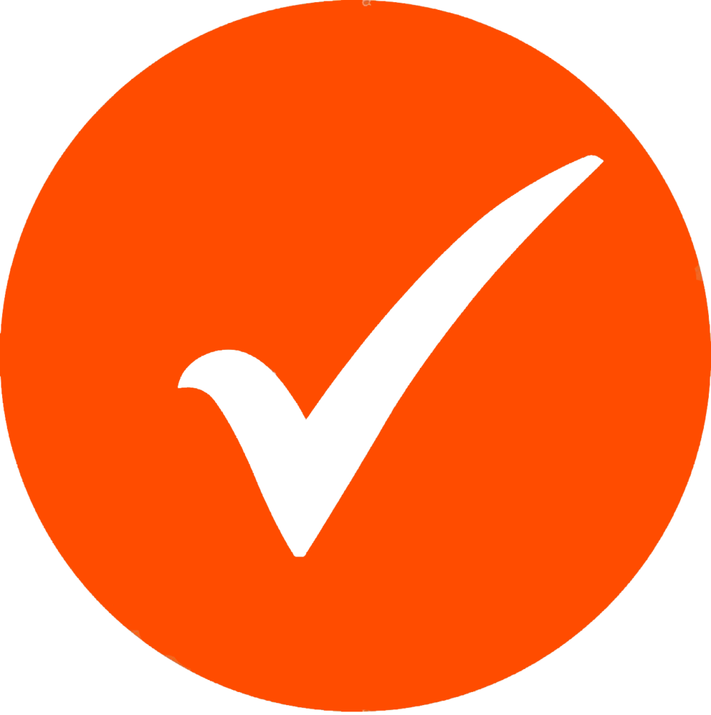 whatsapp-chatbots 20 check mark icon in orange circle white tick symbol in orange circle